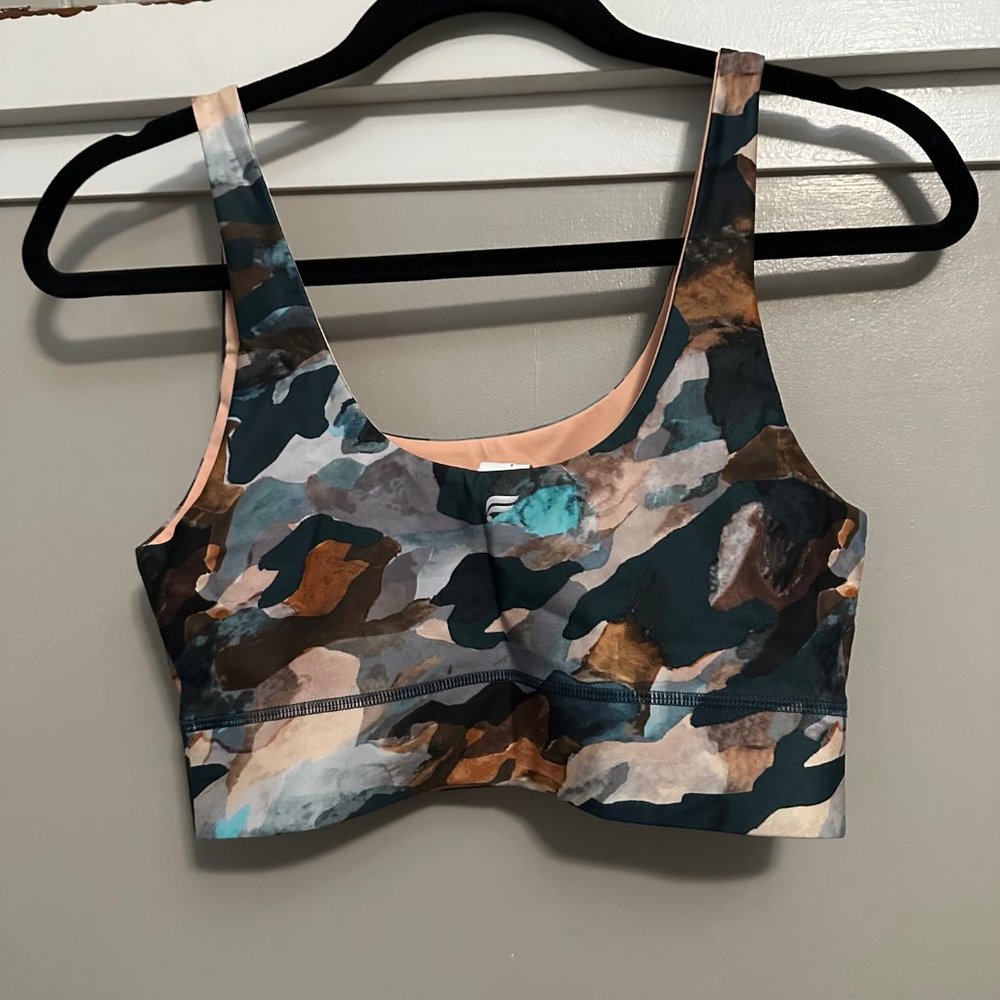 Fabletics camo sports bra